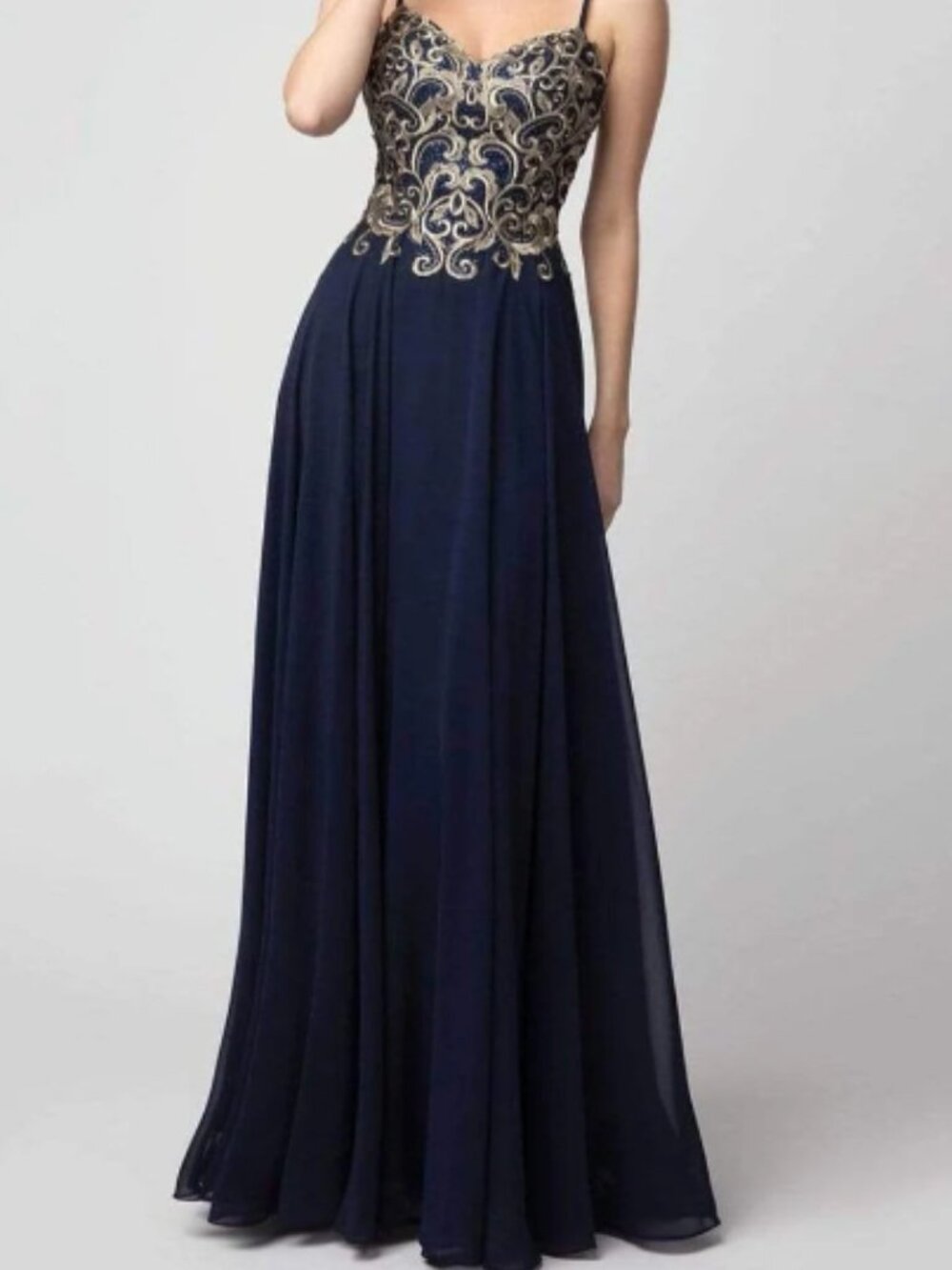 NWT Shail K 937 Prom Dress Navy Size XS